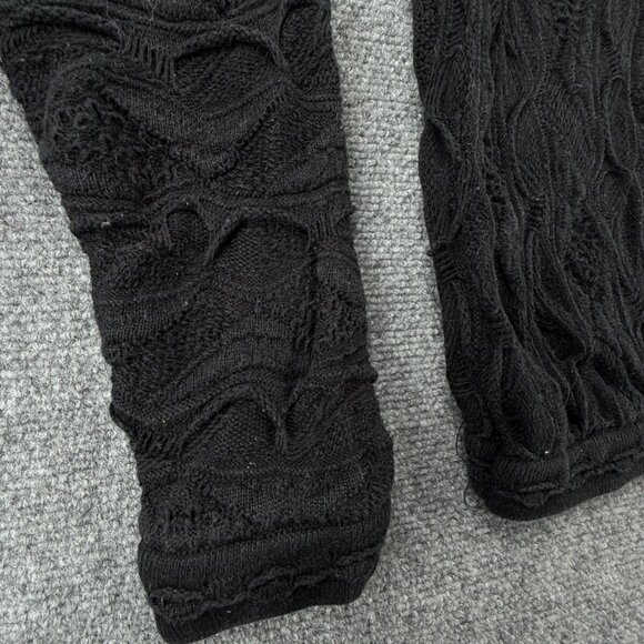COOGI Australia Black 3D Textured Knit Sweater Pullover Cotton Small Ladies - Picture 10 of 16